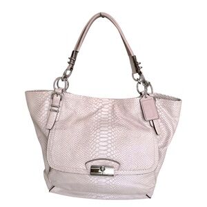 🆕 Coach Kristin Python Large Tote Shoulder Bag Snakeskin